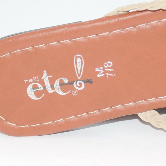 Rue21 Tan/Brown Flat Sandals Sizes 6-9 - Picture 8 of 8